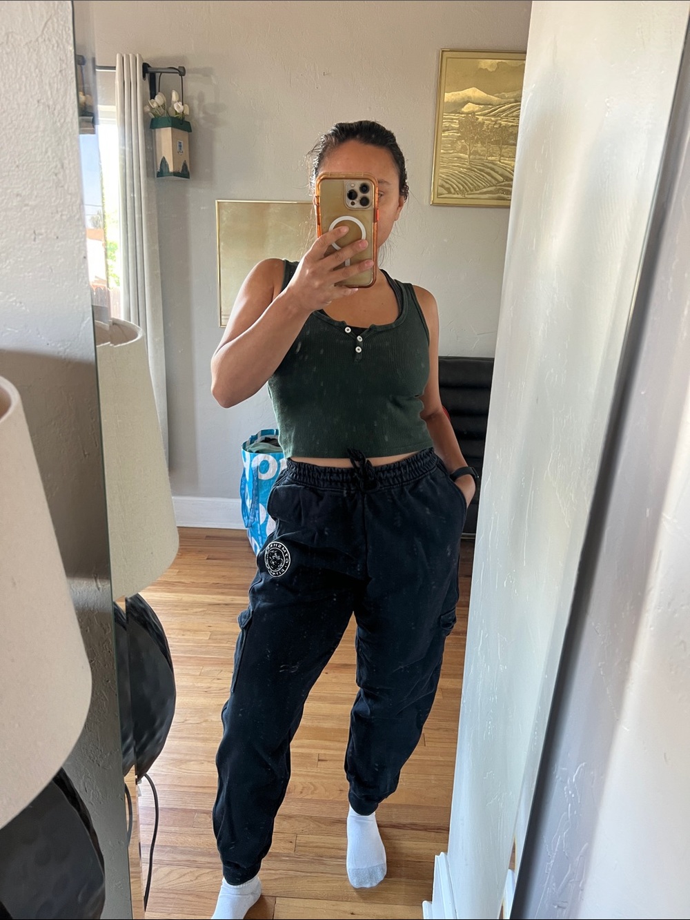 Gymshark Black Jogger Sweatpants with Branded patch
